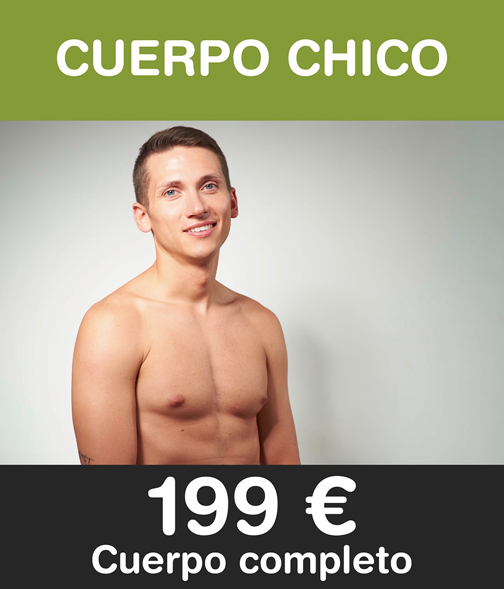 Cuerpo completo chico / hasta 10 zonas: 199 €